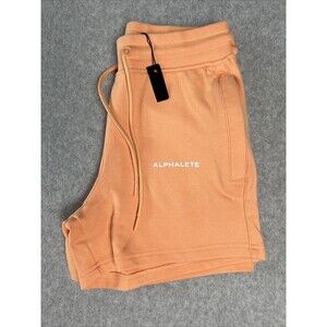 ALPHALETE Essential Core‎ Womens Athletic Shorts Size Small Pockets Peach New